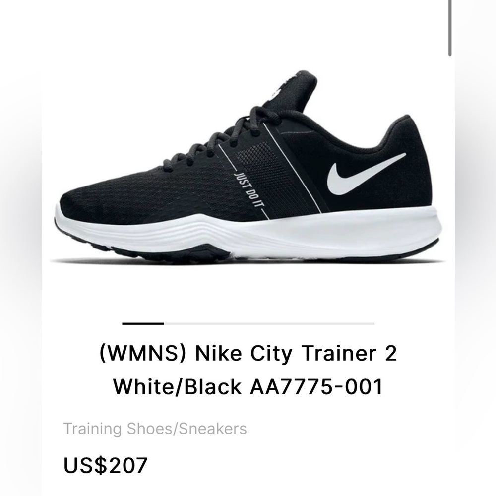 Nike city trainer 2 white/black size 7